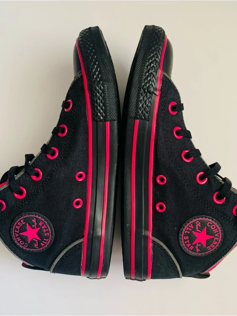 Converse Chuck Taylor All Star “Static Hi” Black/Hot Pink Shoes